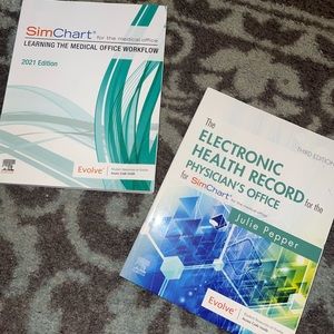 SET OF 2 SimChart Evolve Medical Office books